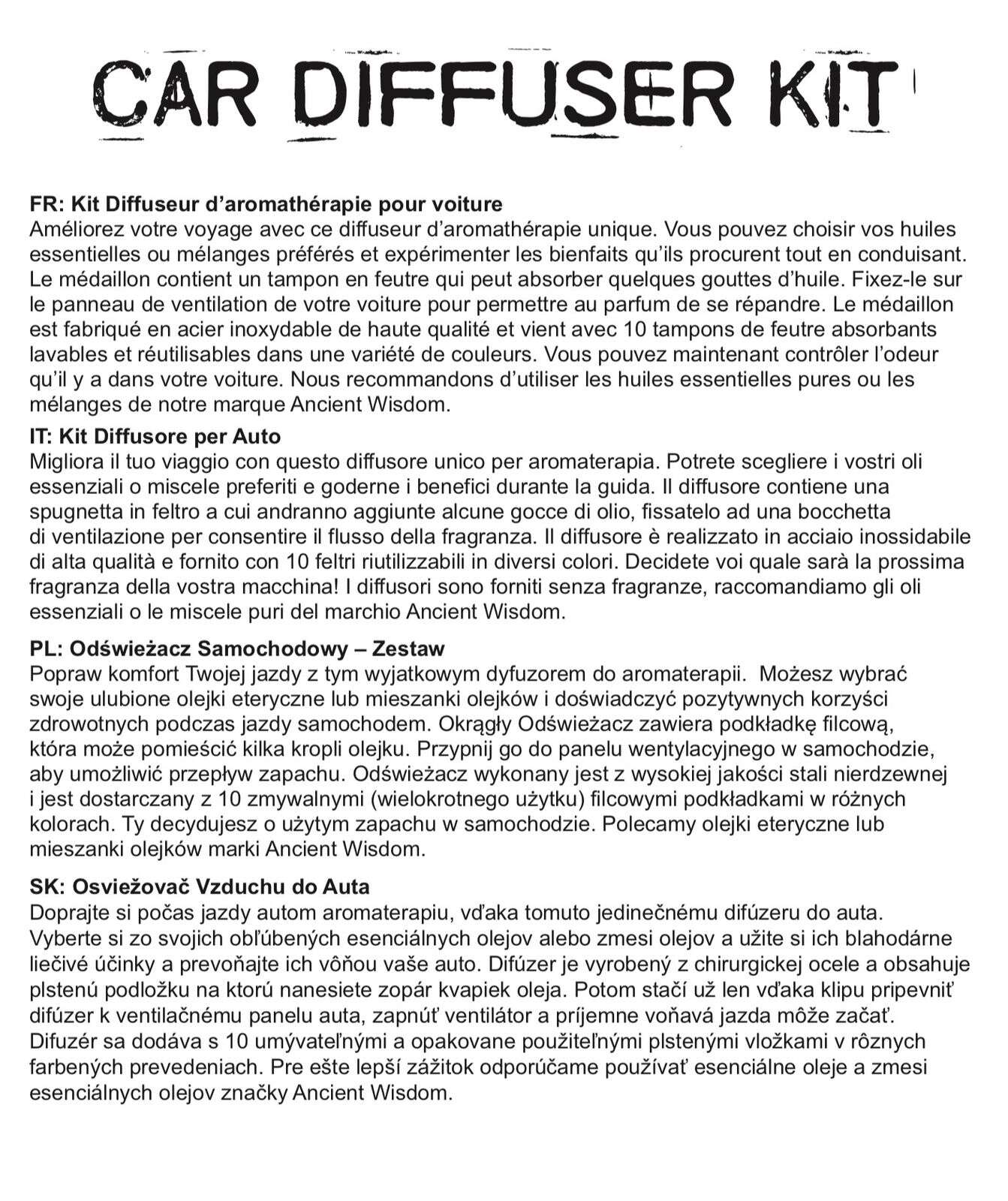 Dyfuzor aromaterapeutyczny do auta — Czakry Yogi 30 mm - obrazek 7