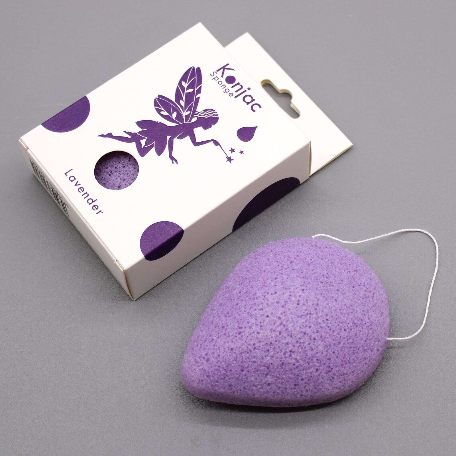 Gąbka konjac w kształcie kropli — lawendowa - Image 2